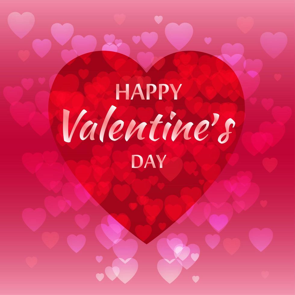 Valentine's Day banner or greeting card. with heart. Place for text. Romantic background. vector