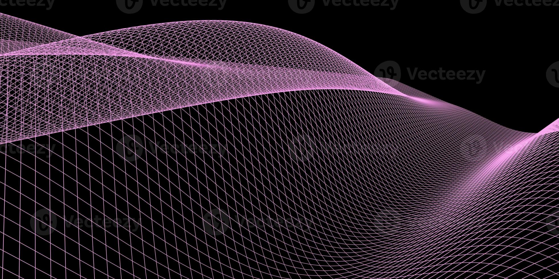 Abstract 3d mesh wave background. Futuristic technology style. Elegant background for business presentations. photo