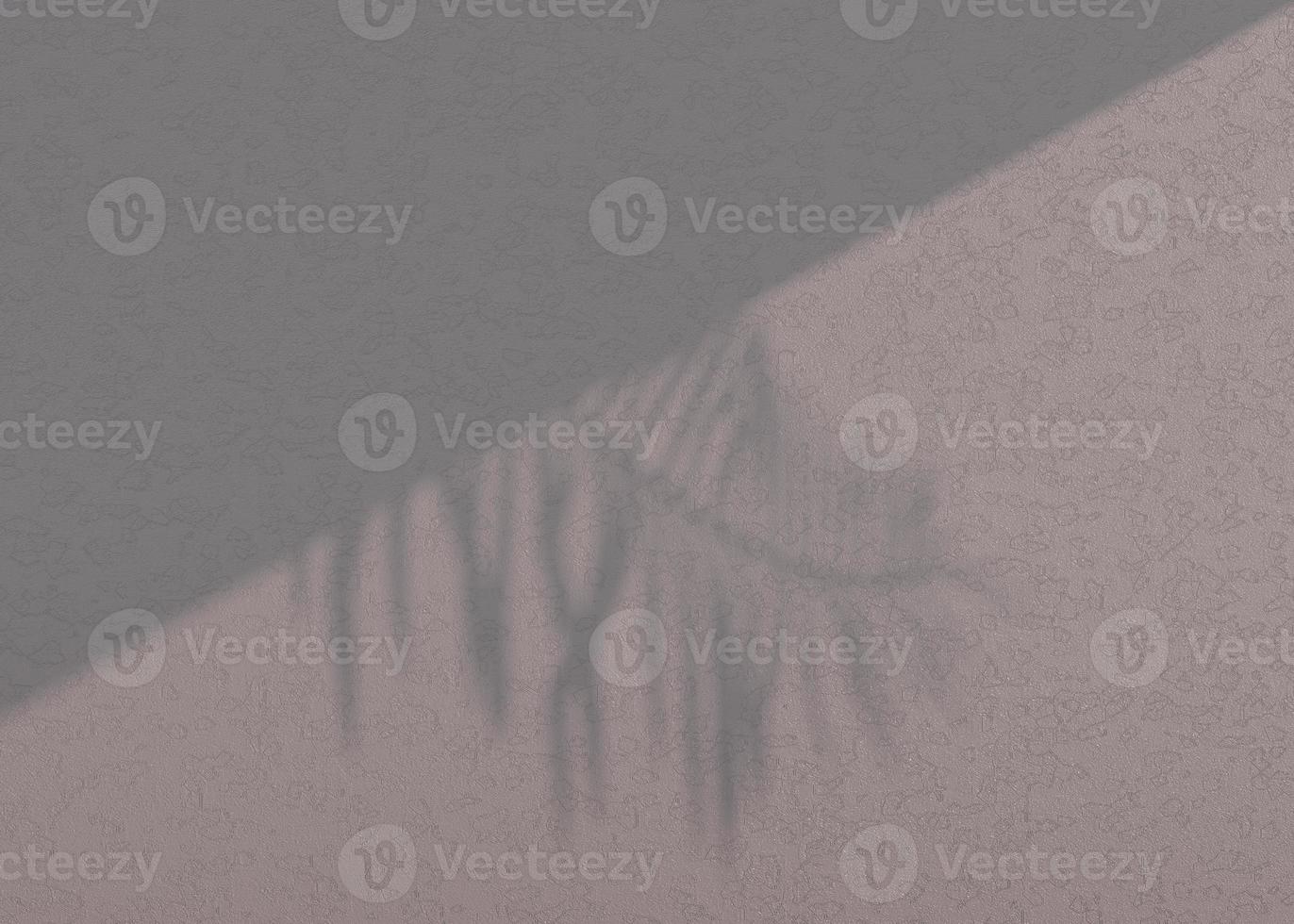 Abstract background of shadows palm leaves on a wall. 3d rendering. photo