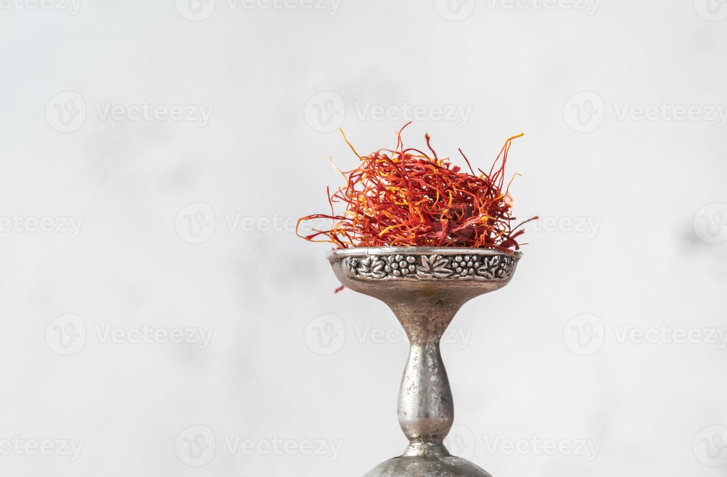 Saffron threads closeup photo