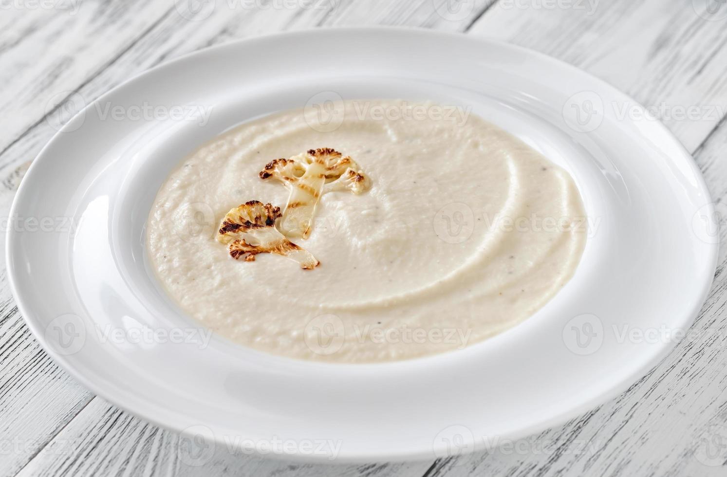 Cauliflower soup bowl photo