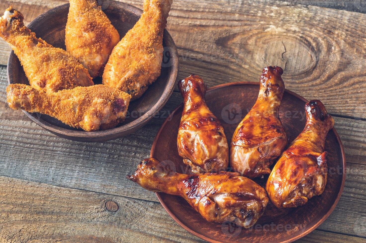 Breaded and grilled chicken drumsticks 5583222 Stock Photo at Vecteezy