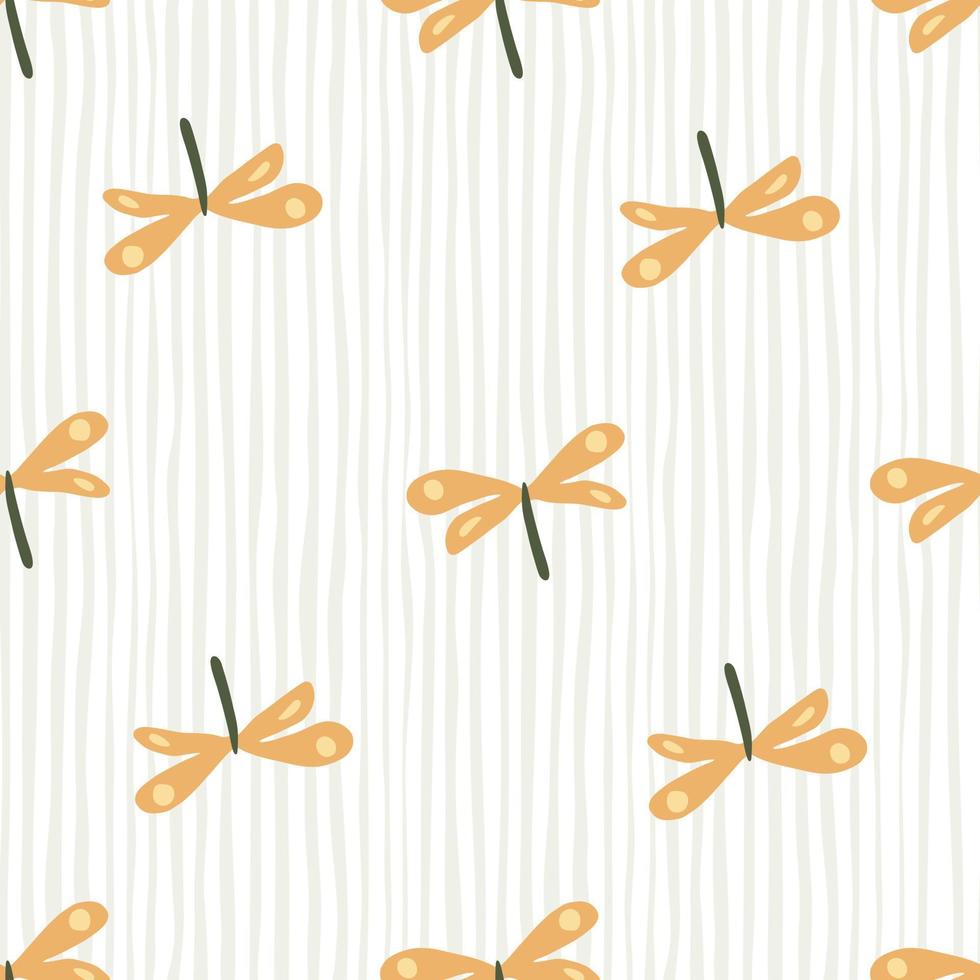 Cute dragonfly seamless pattern. Childish background.Dragonflies wallpaper. Scandinavian style. vector
