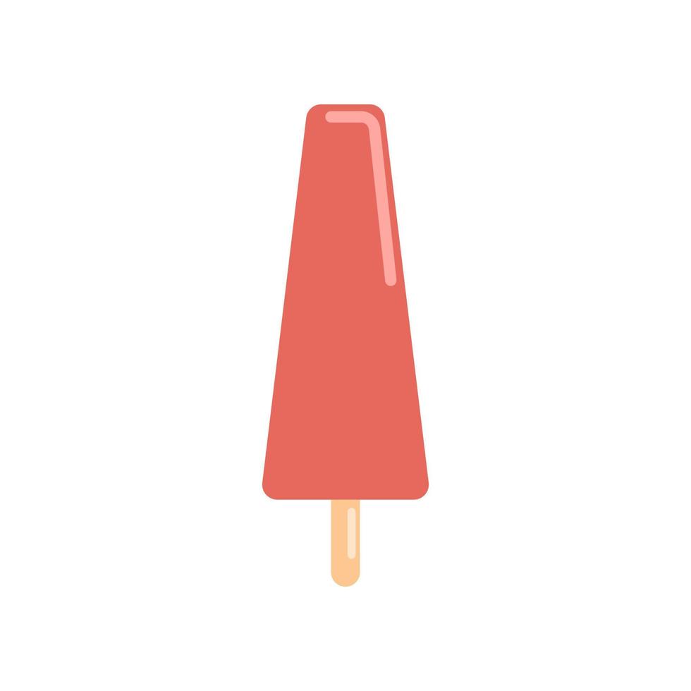 paletas heladas de sandía. helado de frutas en estilo plano aislado sobre fondo blanco. vector