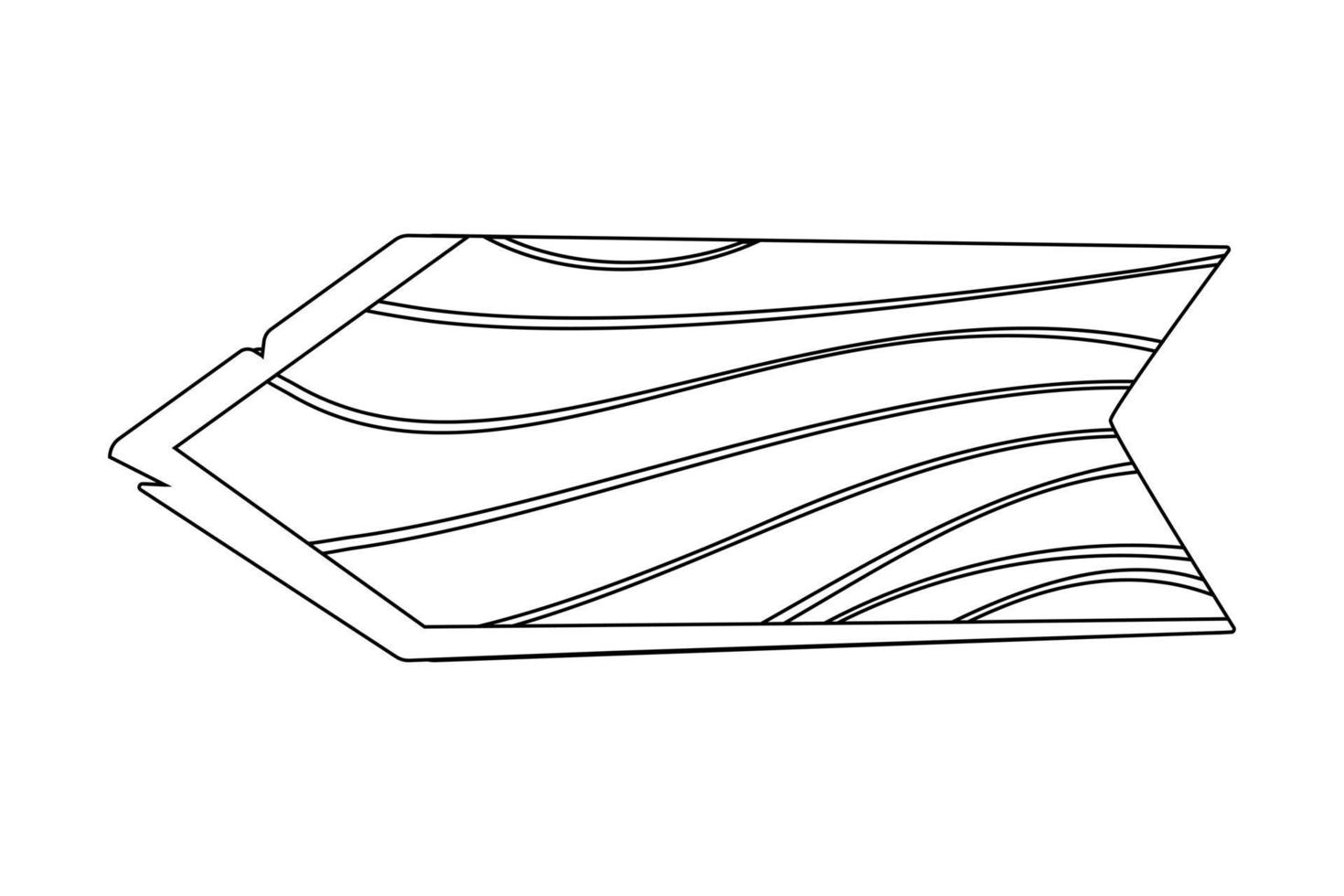 vector de conjunto de cartelera vacía de línea negra de madera. dibujo de línea continua del letrero de dirección de madera en el poste. boceto vectorial de la antigua guía con tablero en forma de flecha en un contorno negro