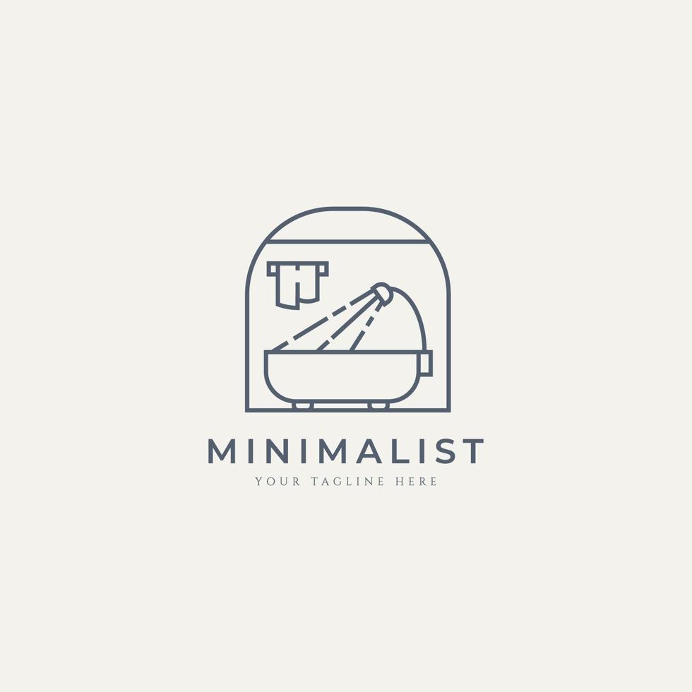 minimalist furniture logo design vector image