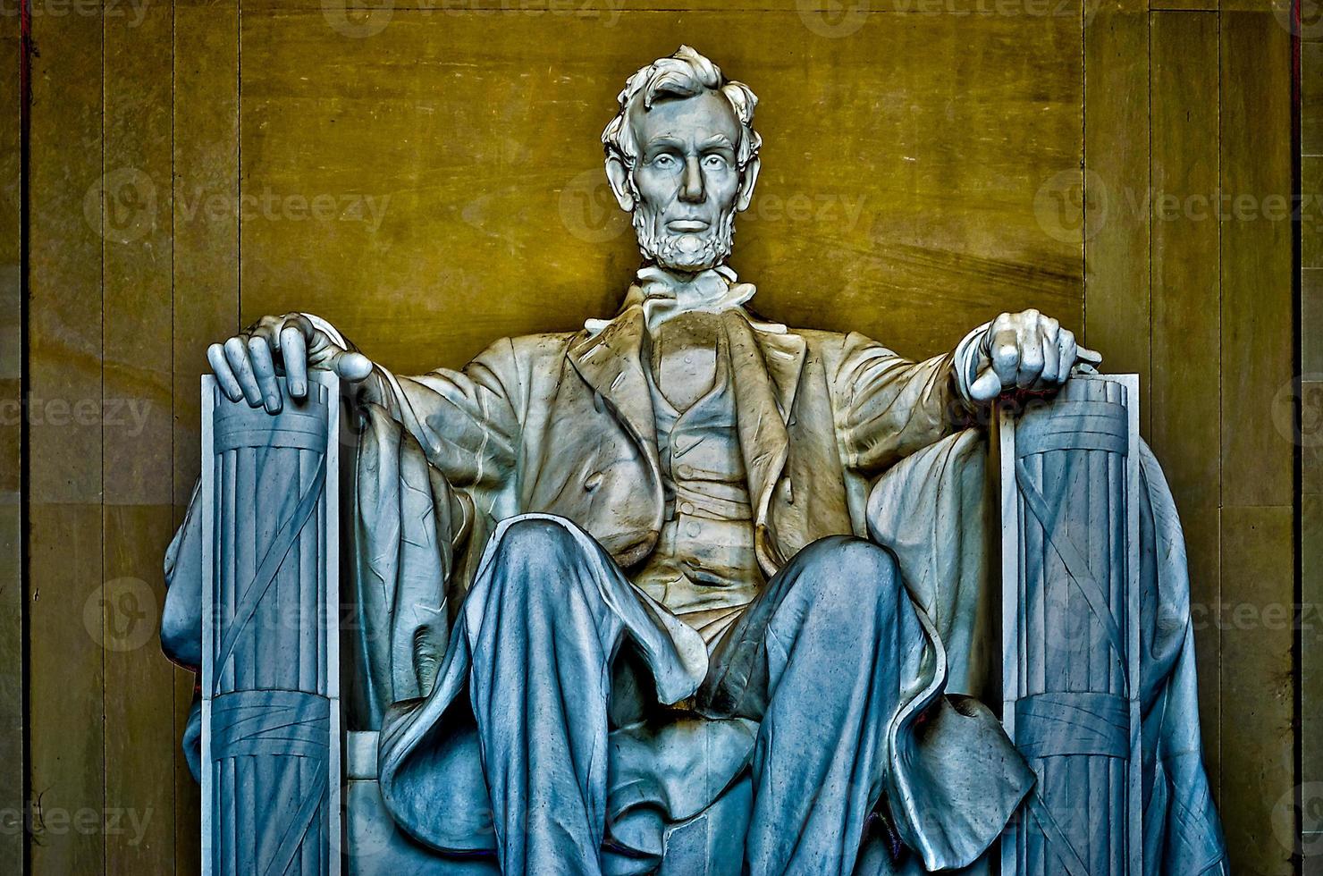 Abraham Lincoln monument inside Lincoln Memorial, Washington DC, USA photo