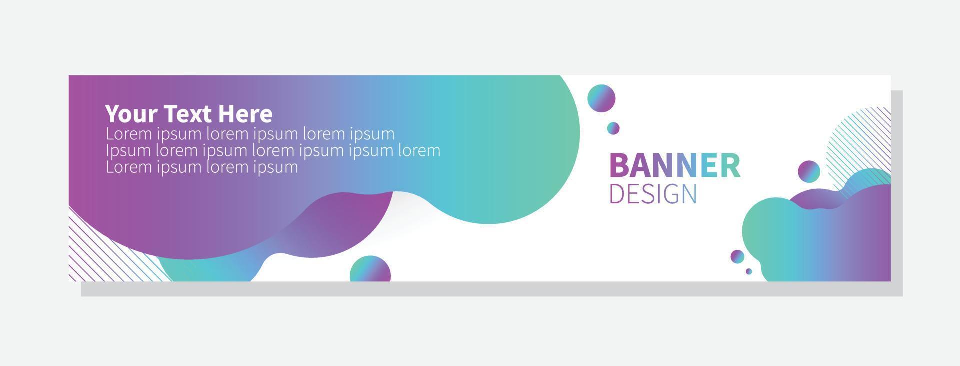 Vector abstract design banner web template.