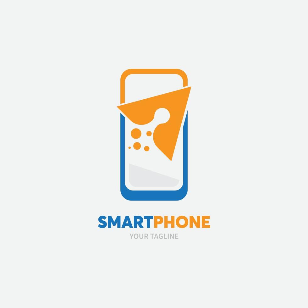 Phone Tech Logo Icon Digital Technology Template. Mobile Phone And Smart Gadgets Design Stock Illustration. Mobile Phone Repair Logo Stock Vector