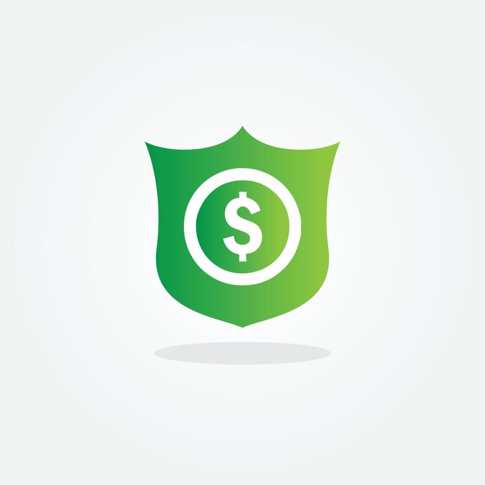 logotipo seguro de dinero. pago seguro. logotipo de dinero. icono de dinero vector