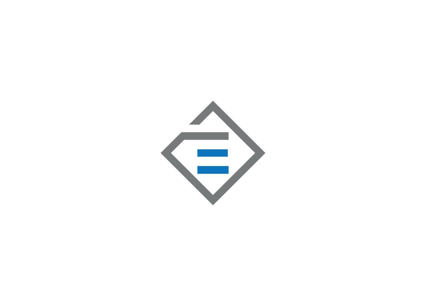 e modern logo design vector icon template with white background