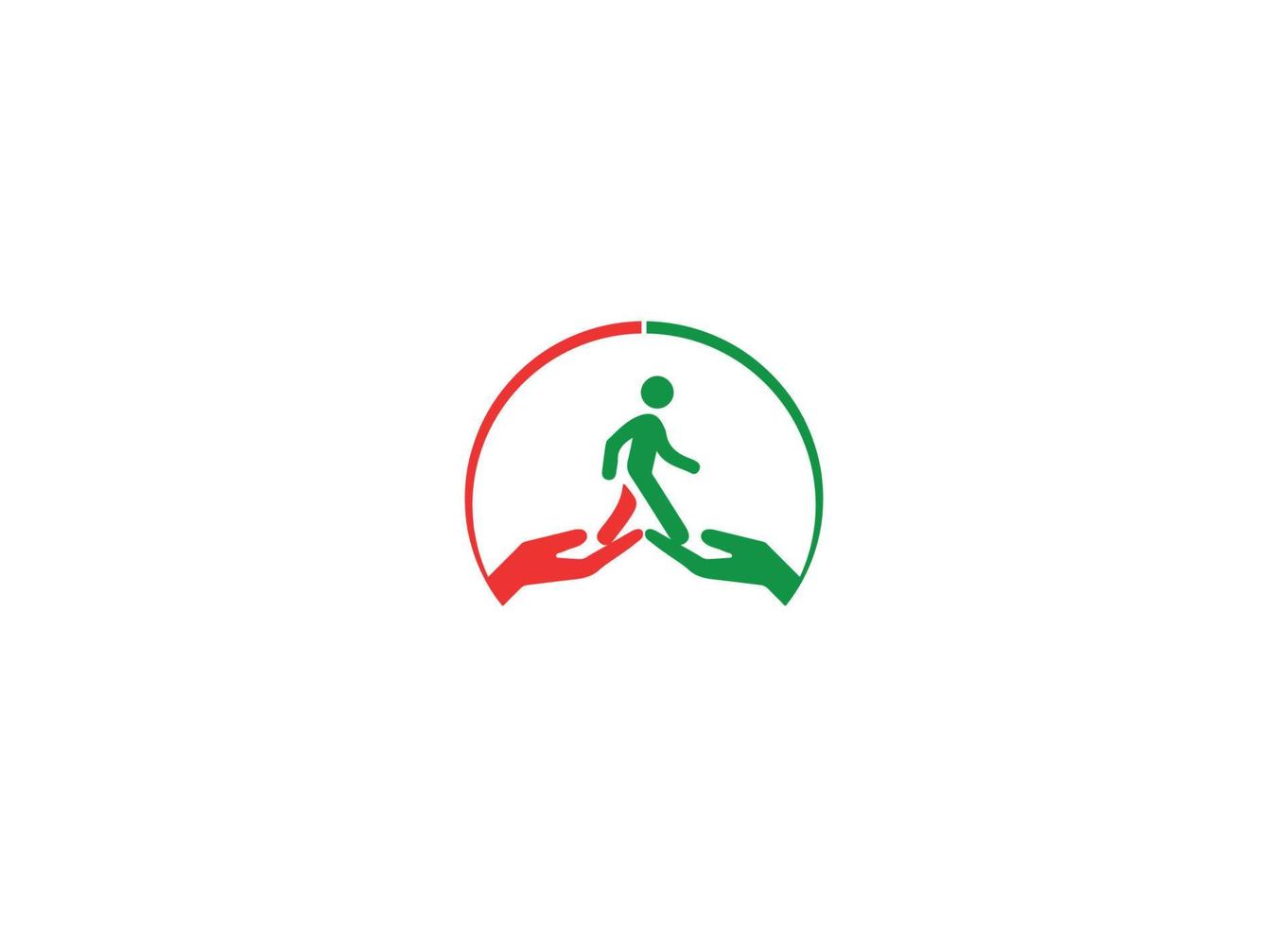 walking man modern logo design vector icon template