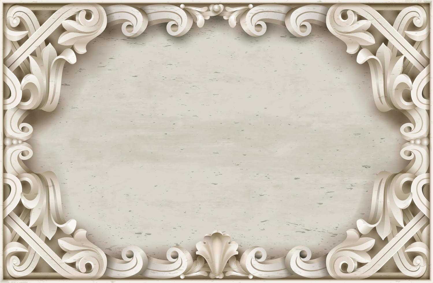 Vintage classic frame of the rococo baroque vector