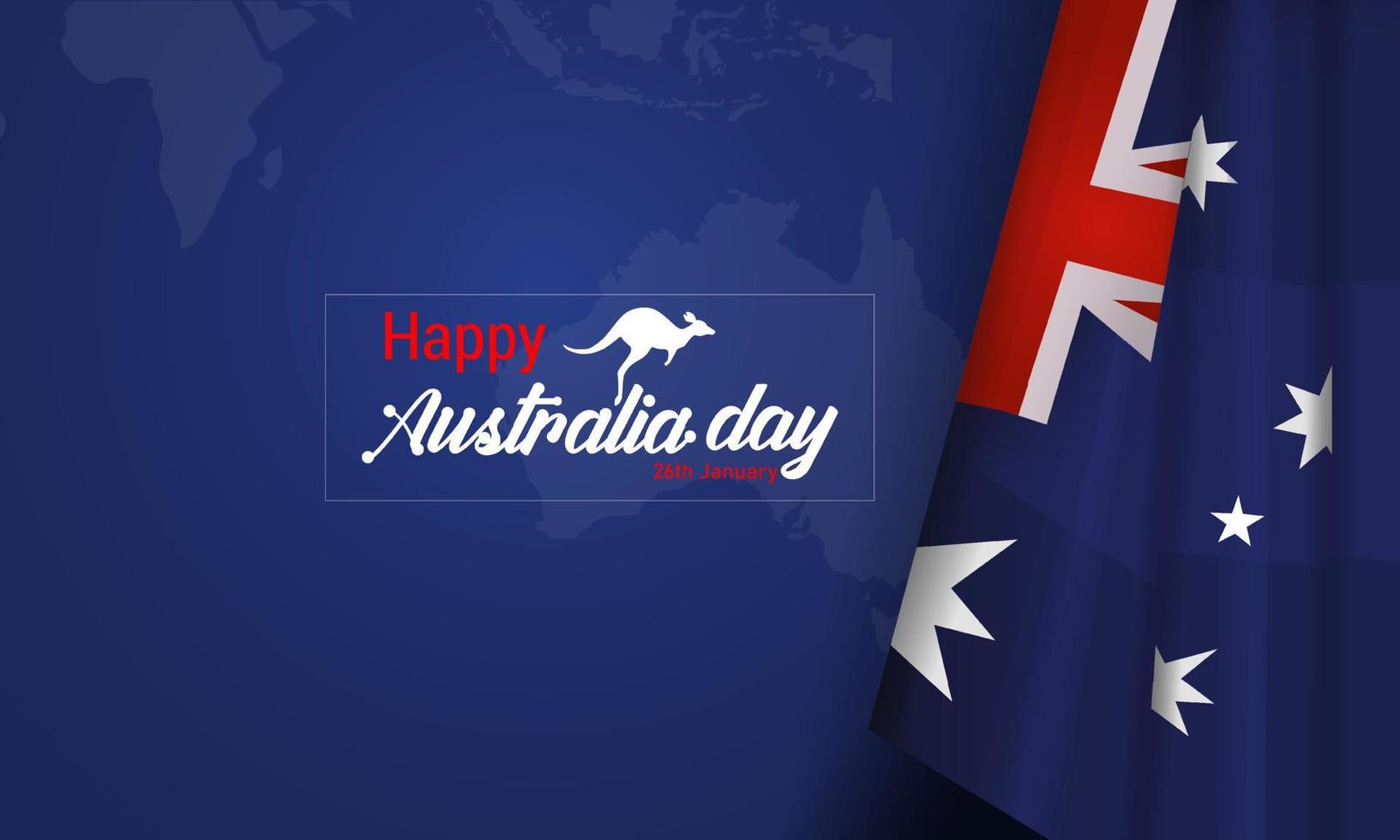 Australia Day Background Design. 26th of January. Vector Illustration