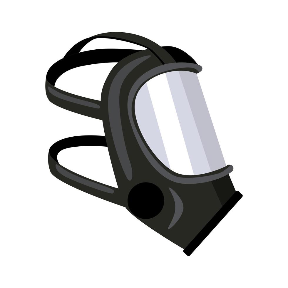 Gas mask icon isolated on white background. Firefighter protective. Respirator symbol vector