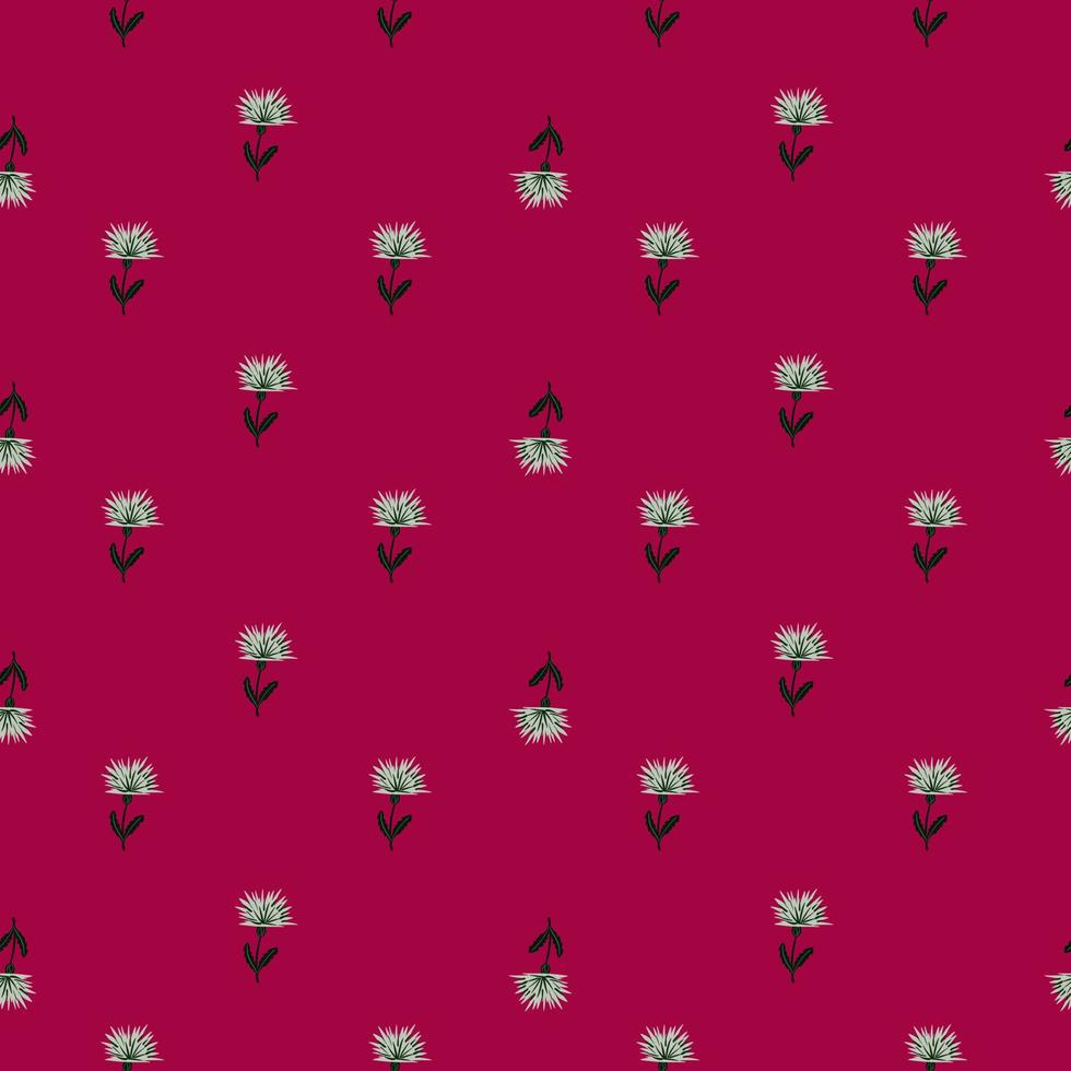 Dandelion cute seamless pattern. Hand drawn meadow background. vector