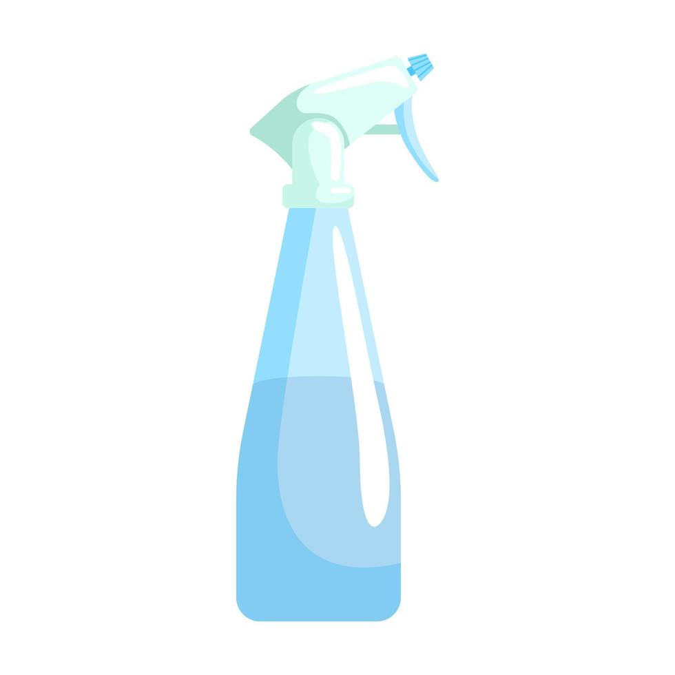 Sprayer blue design for atomizer room plants on background white. Spray bottle in style flat vector