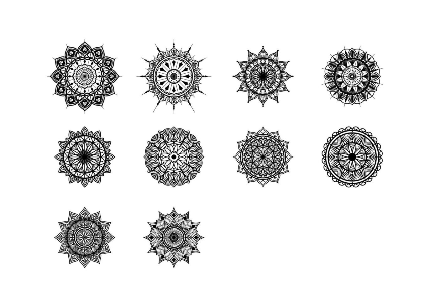 Mandala illustration design template isolated vector