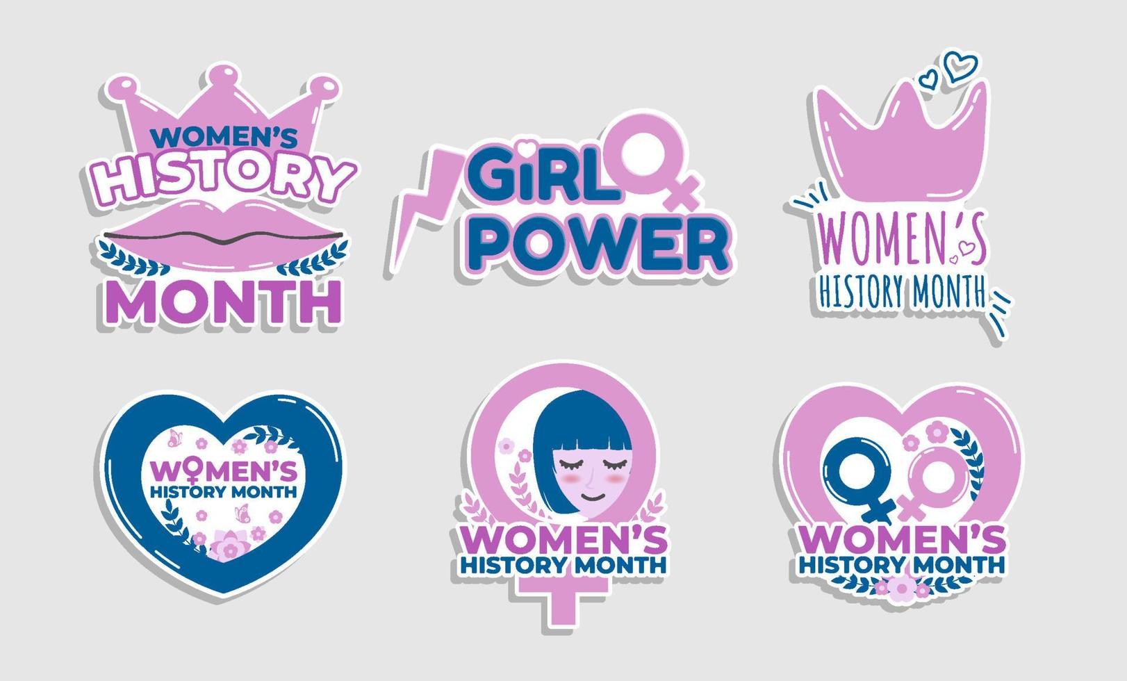 Womens History Month Sticker vector