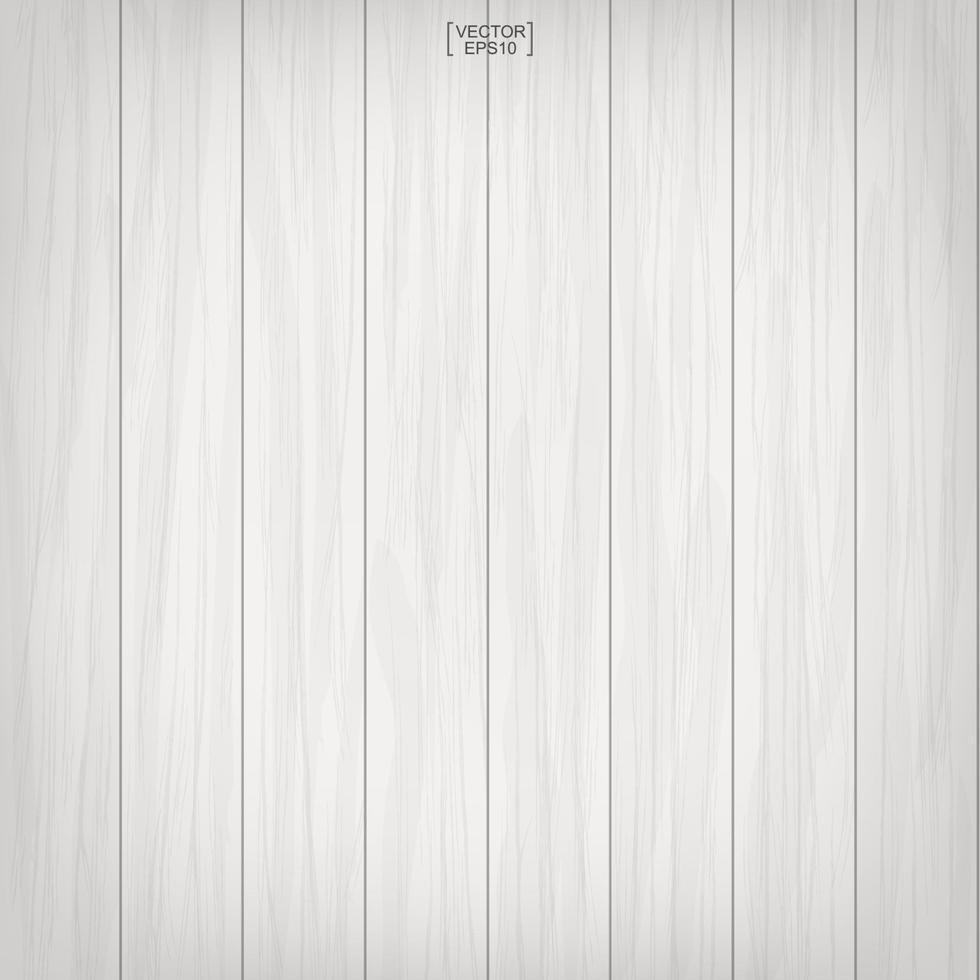 White wood pattern and texture for background. Vector. vector