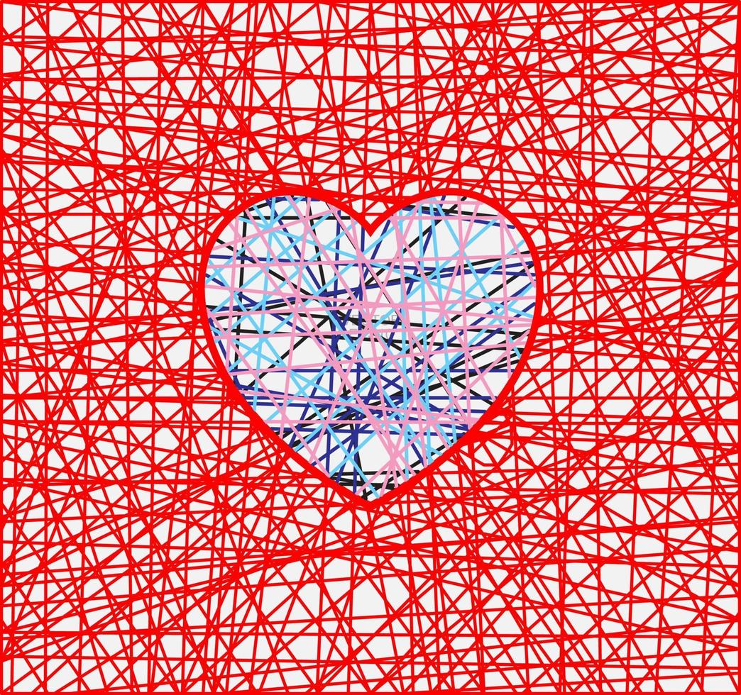 Signo de corazón abstracto y símbolo para el fondo del día de San Valentín. forma de corazón para tarjeta decorativa, sitio web, diseño de plantilla, postal, publicidad, aplicación móvil. vector. vector