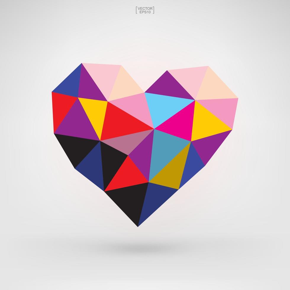 signo de corazón y símbolo para el día de san valentín. forma de corazón para tarjeta decorativa, sitio web, diseño de plantilla, postal, publicidad, aplicación móvil. vector. vector