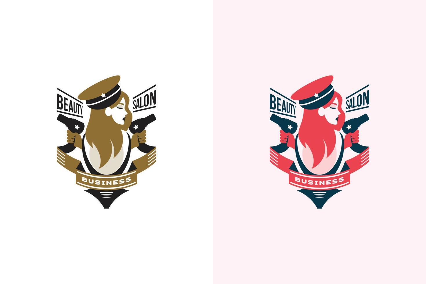 action movie style logo for beauty salon vector