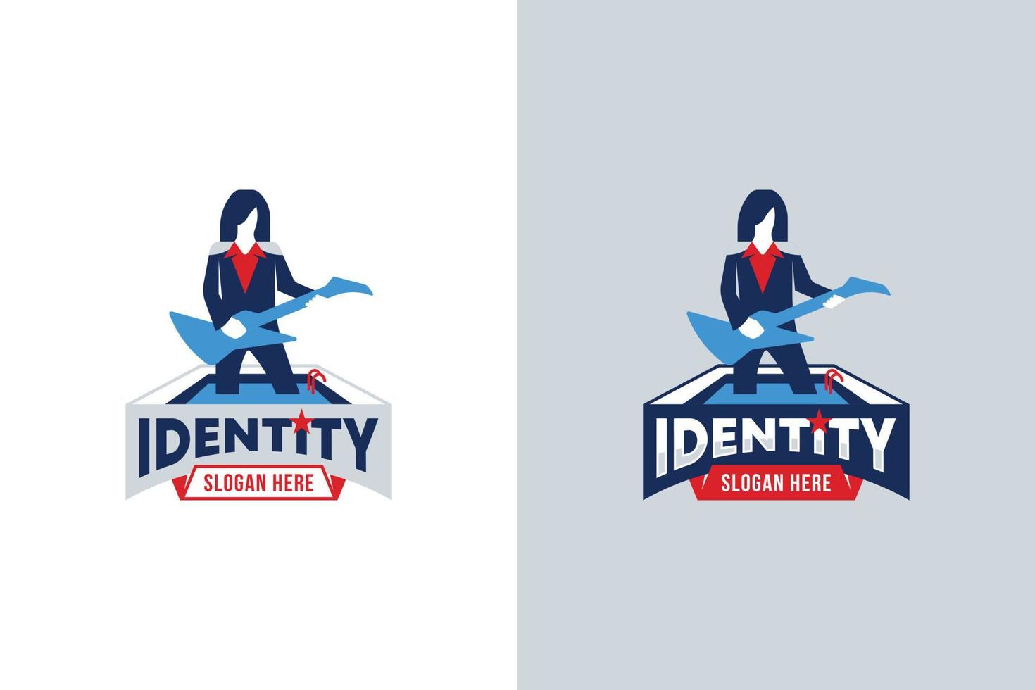 music based logo for swimming pool design and construction company vector