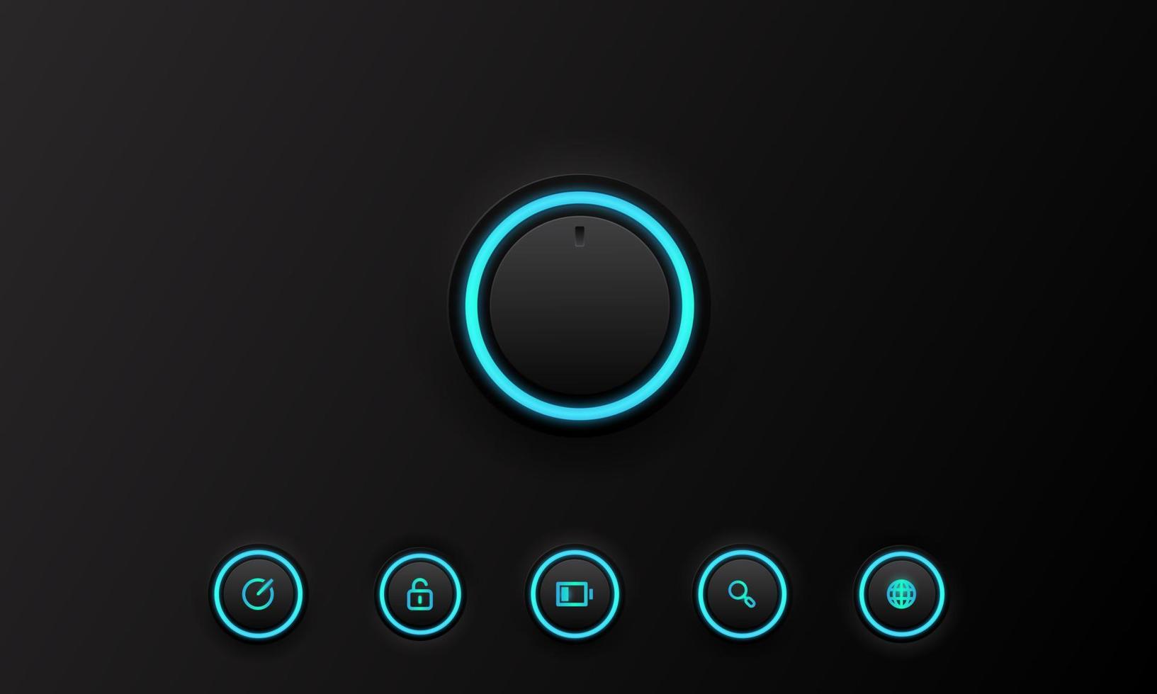 3D rendering isolated on black background. Illustration Vector design digital technology concept.