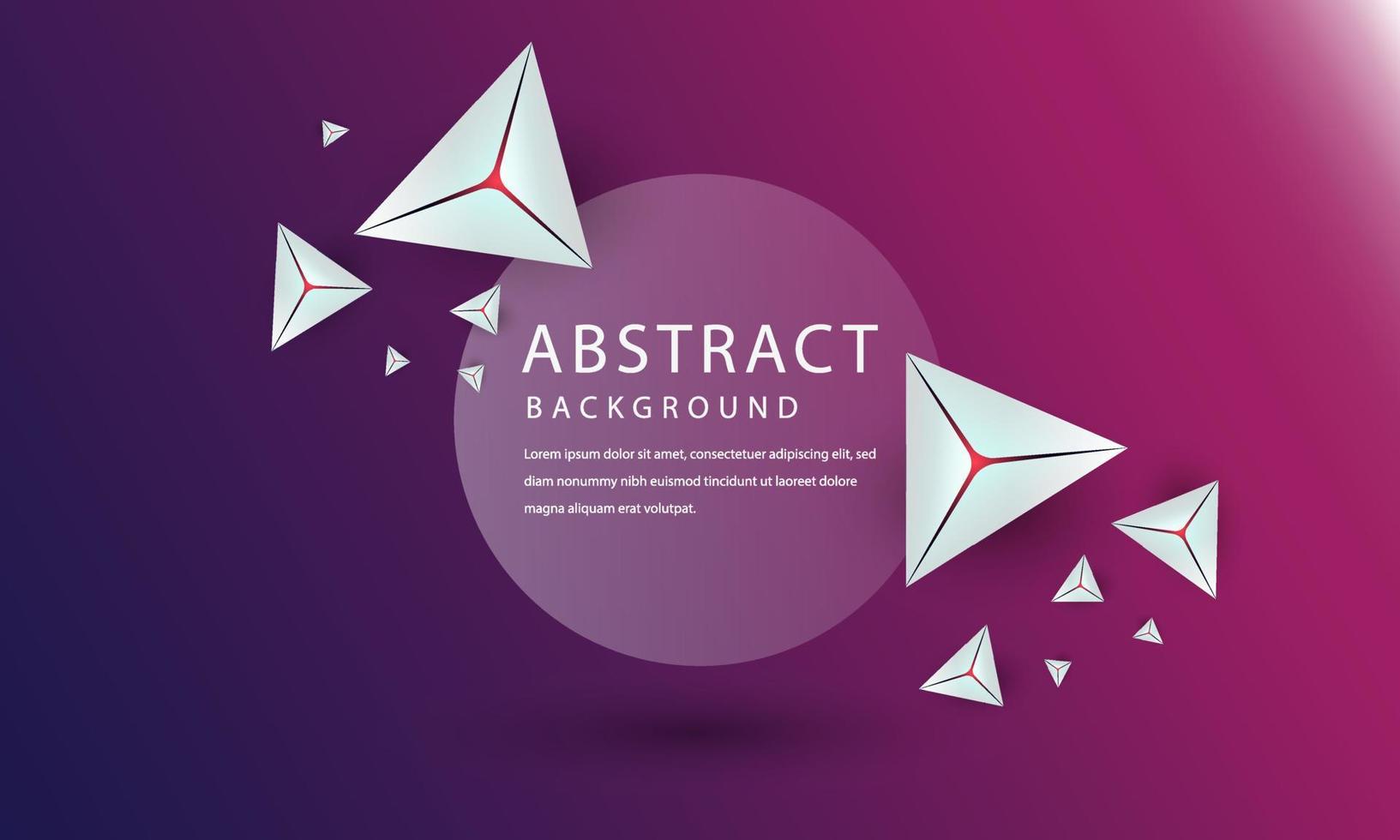 Abstract white 3D Triangle Shapes Background. Illustration Vector design digital technology concept.