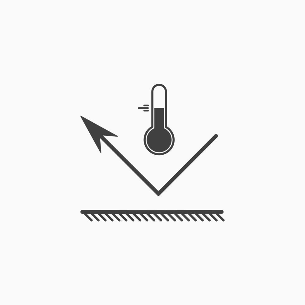 Moderate temperature on the thermometer. Thermo regulation icon. Retain temperature. Vector