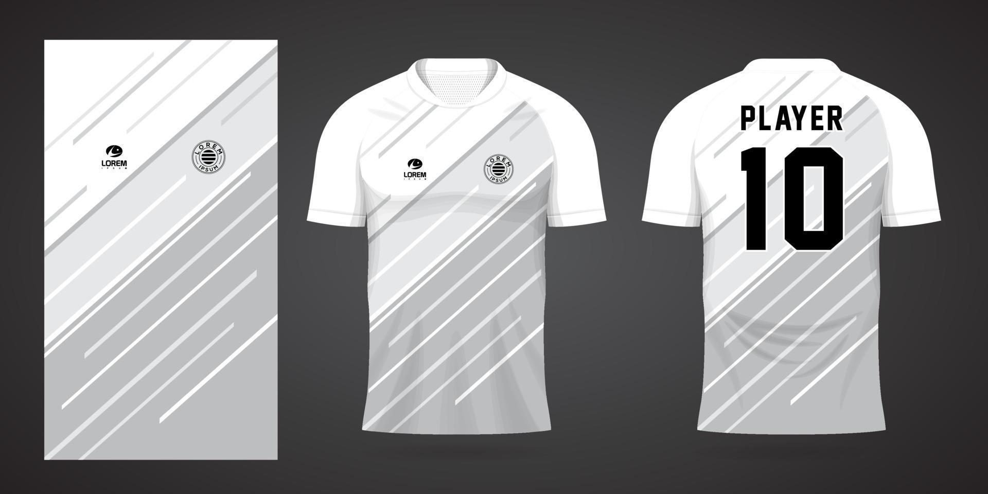 white sports shirt jersey design template vector