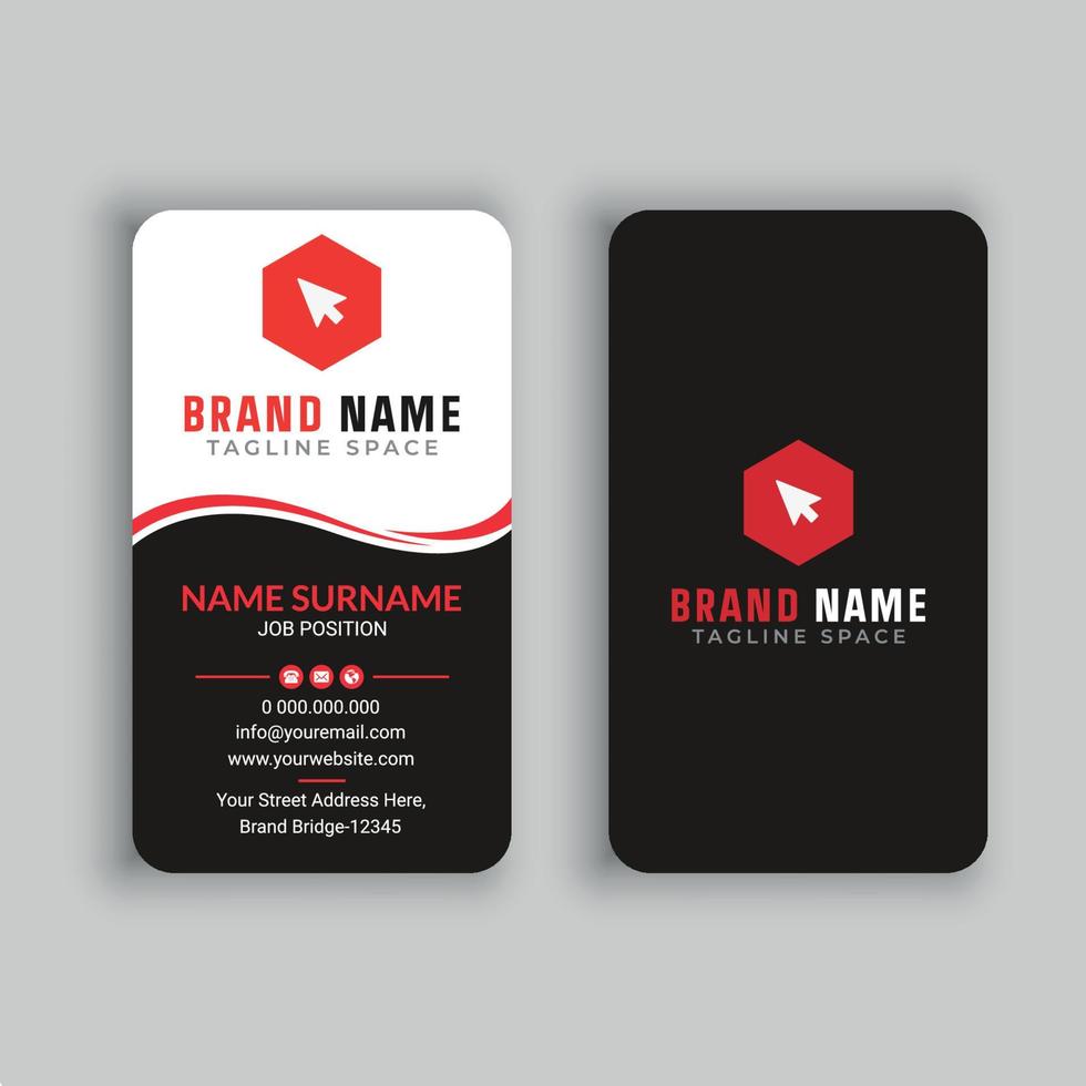 Vertical Business Card Free Vector