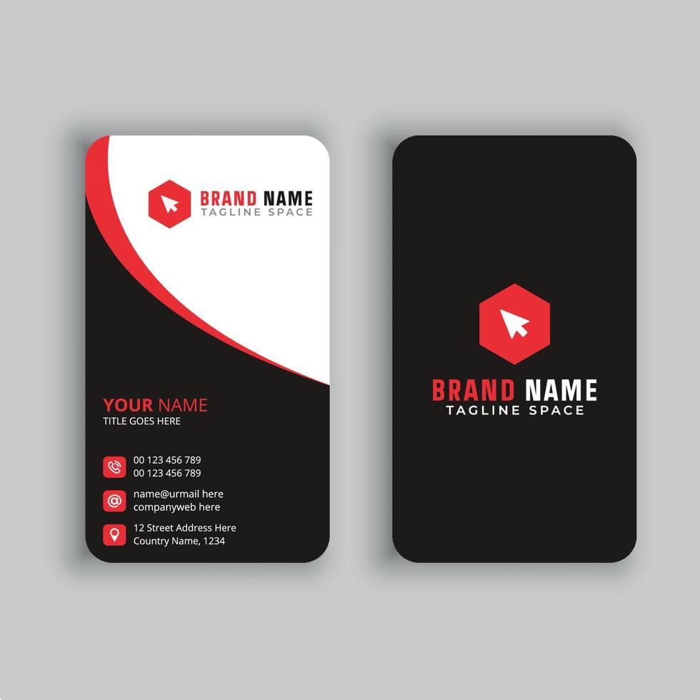 Vertical Business Card Free Vector