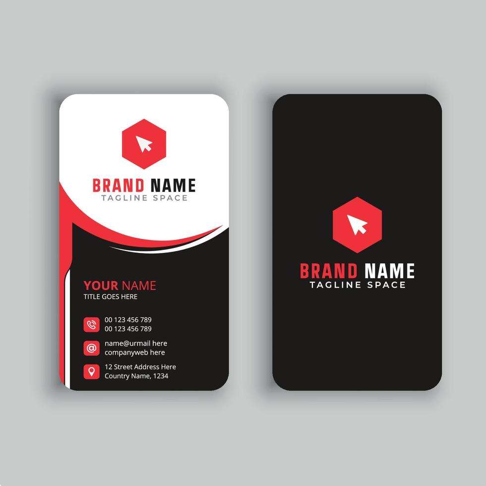 Vertical Business Card Free Vector