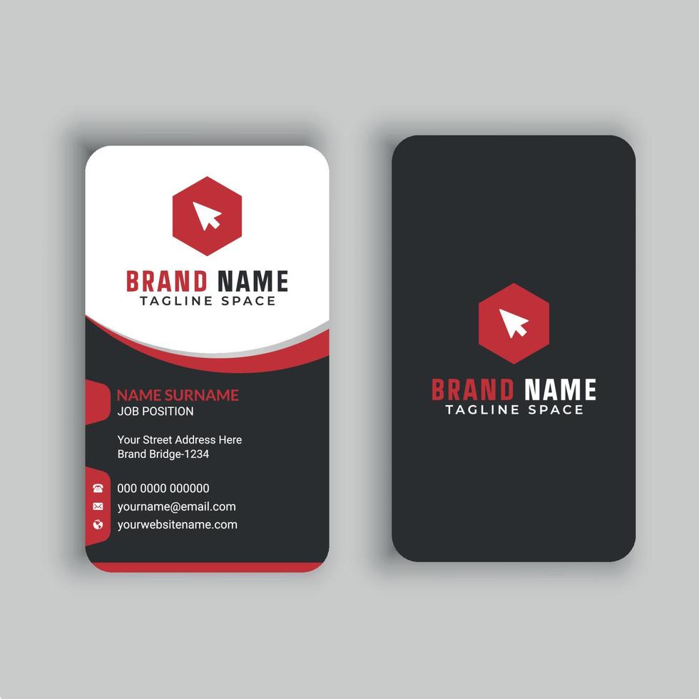 Vertical Business Card Free Vector