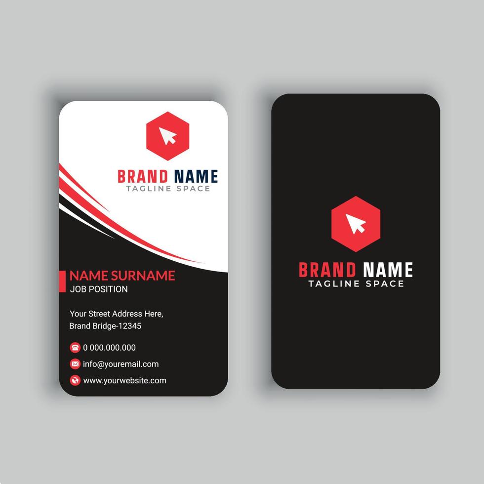 Vertical Business Card Free Vector