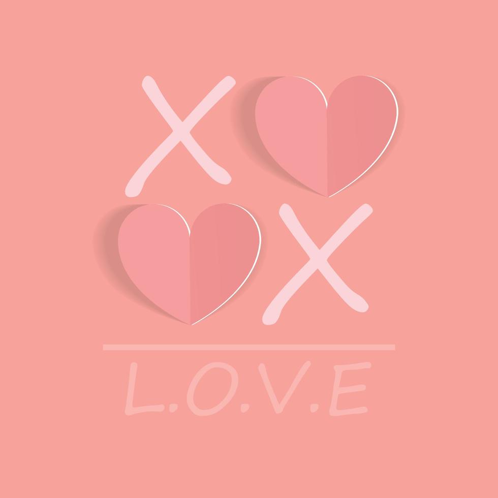 Love or Cross Simbol Art Design Pink Color vector