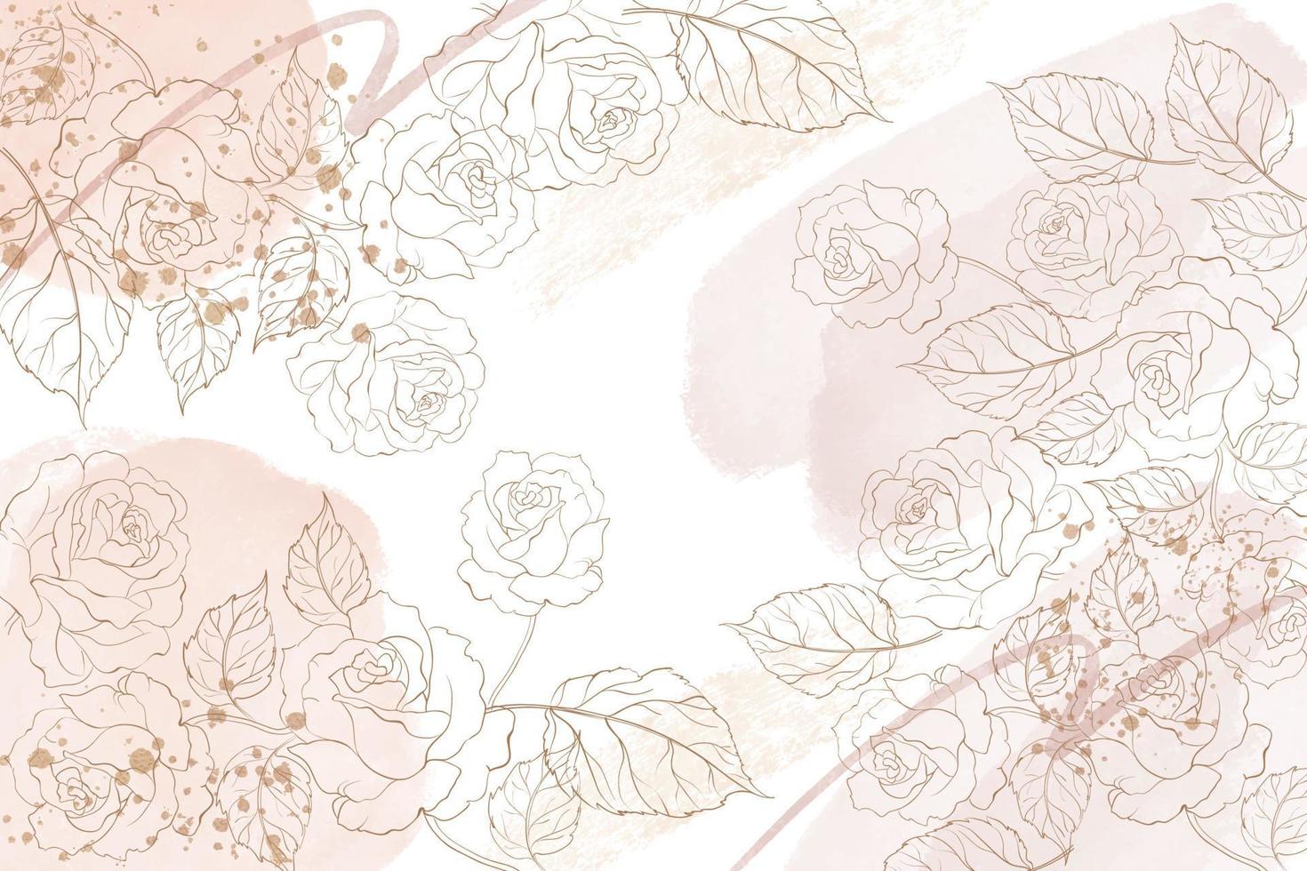 Floral Flower Brush Background decorations vector