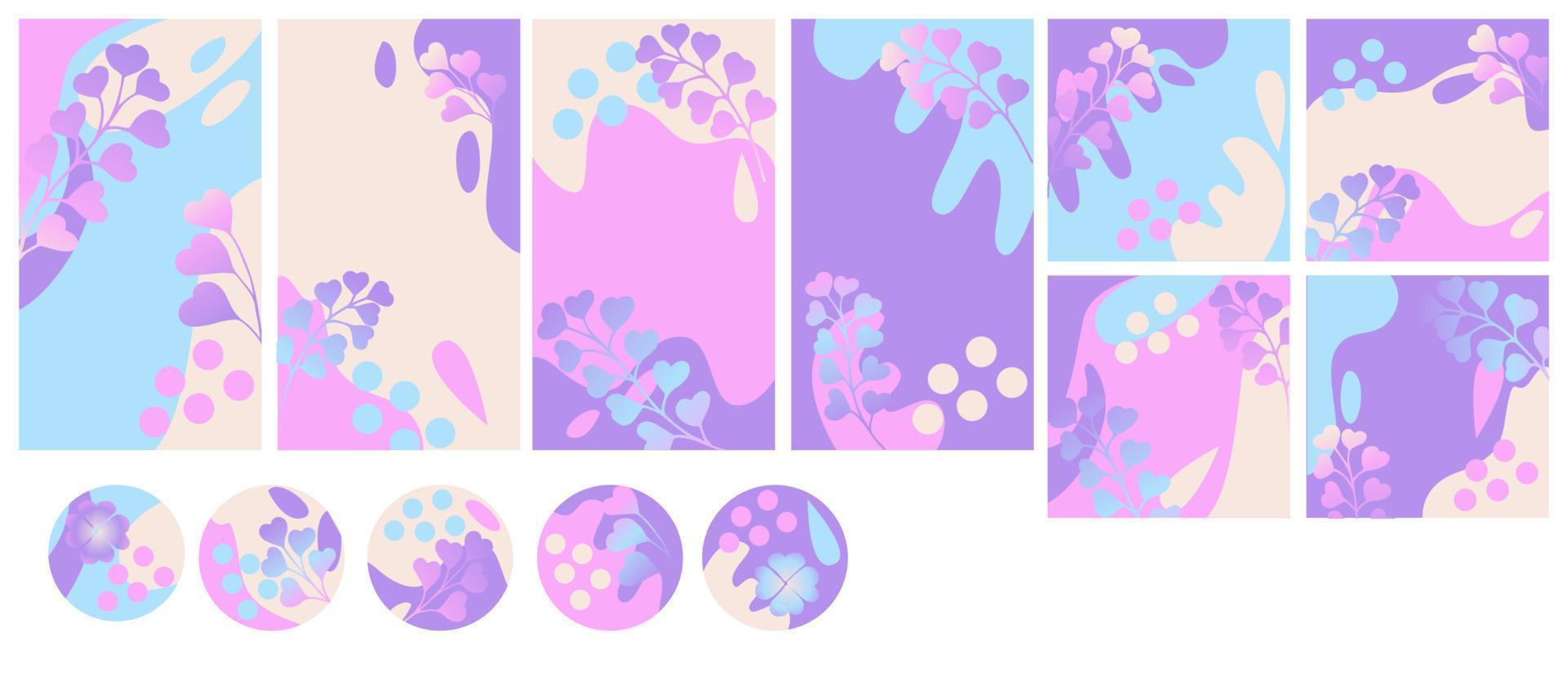 Abstract trendy color heart vector backgrounds with copy space for text