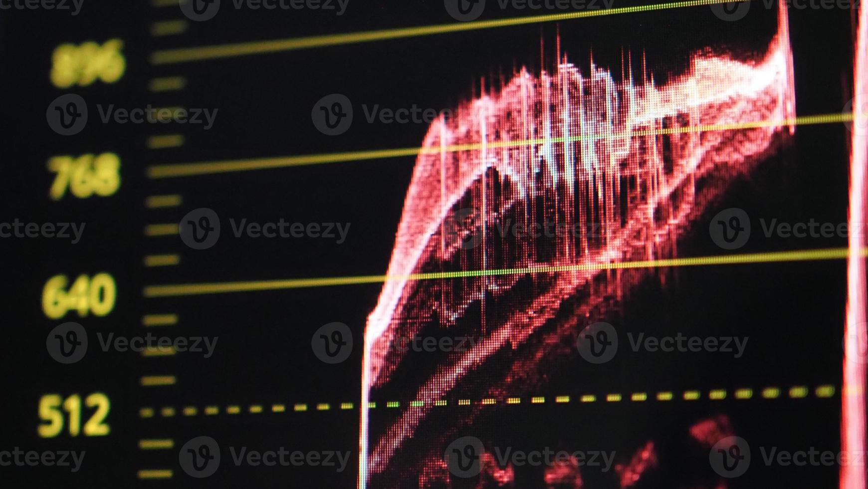 Color grading graph or RGB colour correction indicator on monitor photo