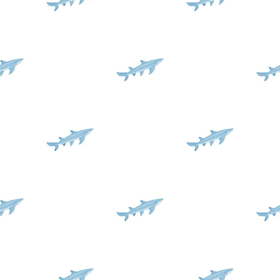 Lemon shark seamless pattern in scandinavian style. Marine animals background. Vector illustration for children funny textile.