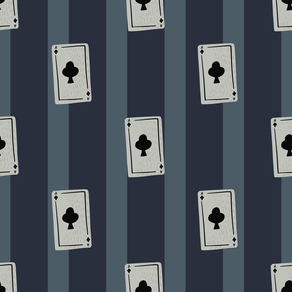 Game cards seamless pattern. Design gambling. vector