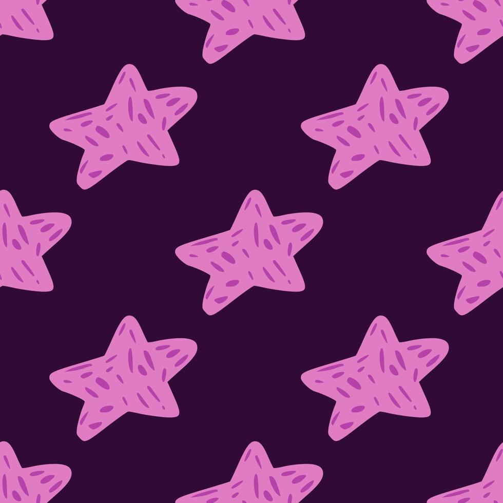 Stars seamless pattern. Hand drawn background celebration. vector