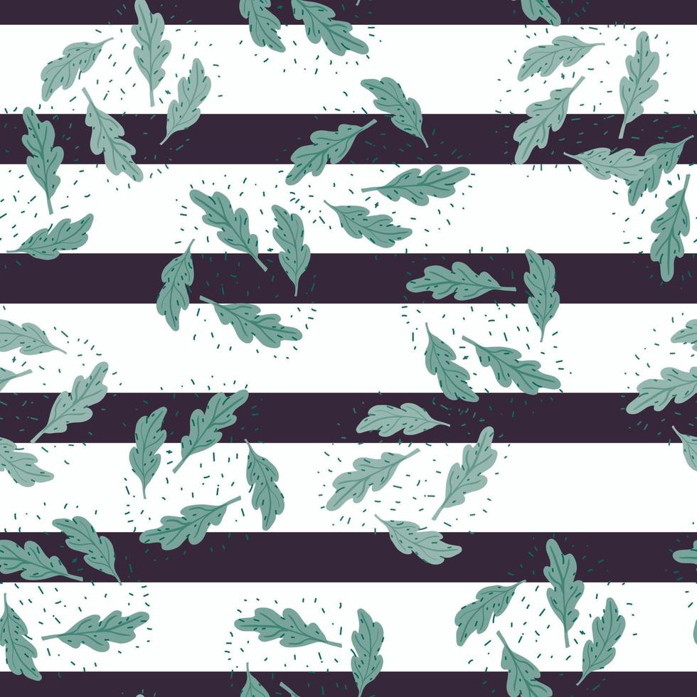 Oak leaf seamless pattern. Plant background. vector