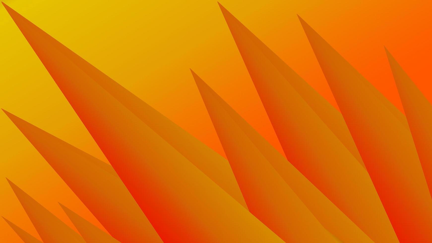 Fondo abstracto de triángulo 3d en envoltura de color naranja vector