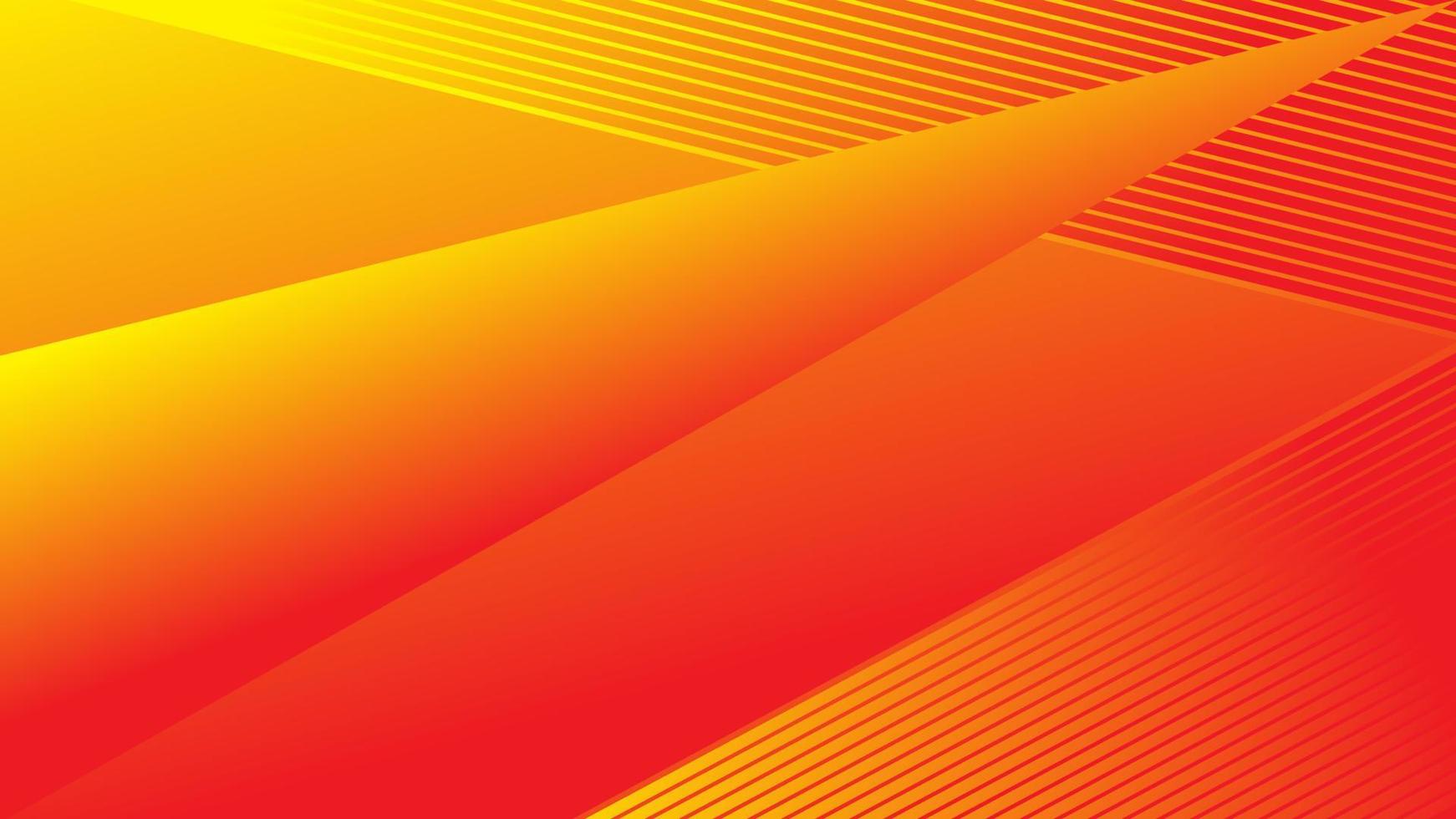 Abstract background of triangles and line pattern in gradient orange color wrap vector