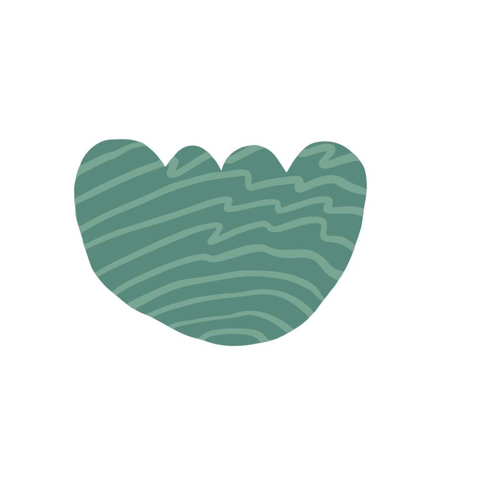 Doodle leaves. Green leaf isolated on white background. Simple vector