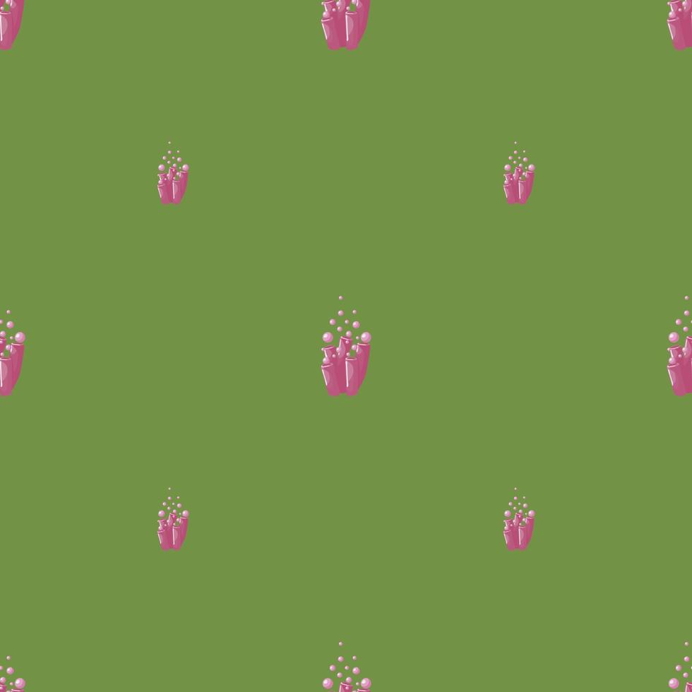 Coral reef seamless pattern with bubbles. Marine plants background. Vector illustration for children funny textile.