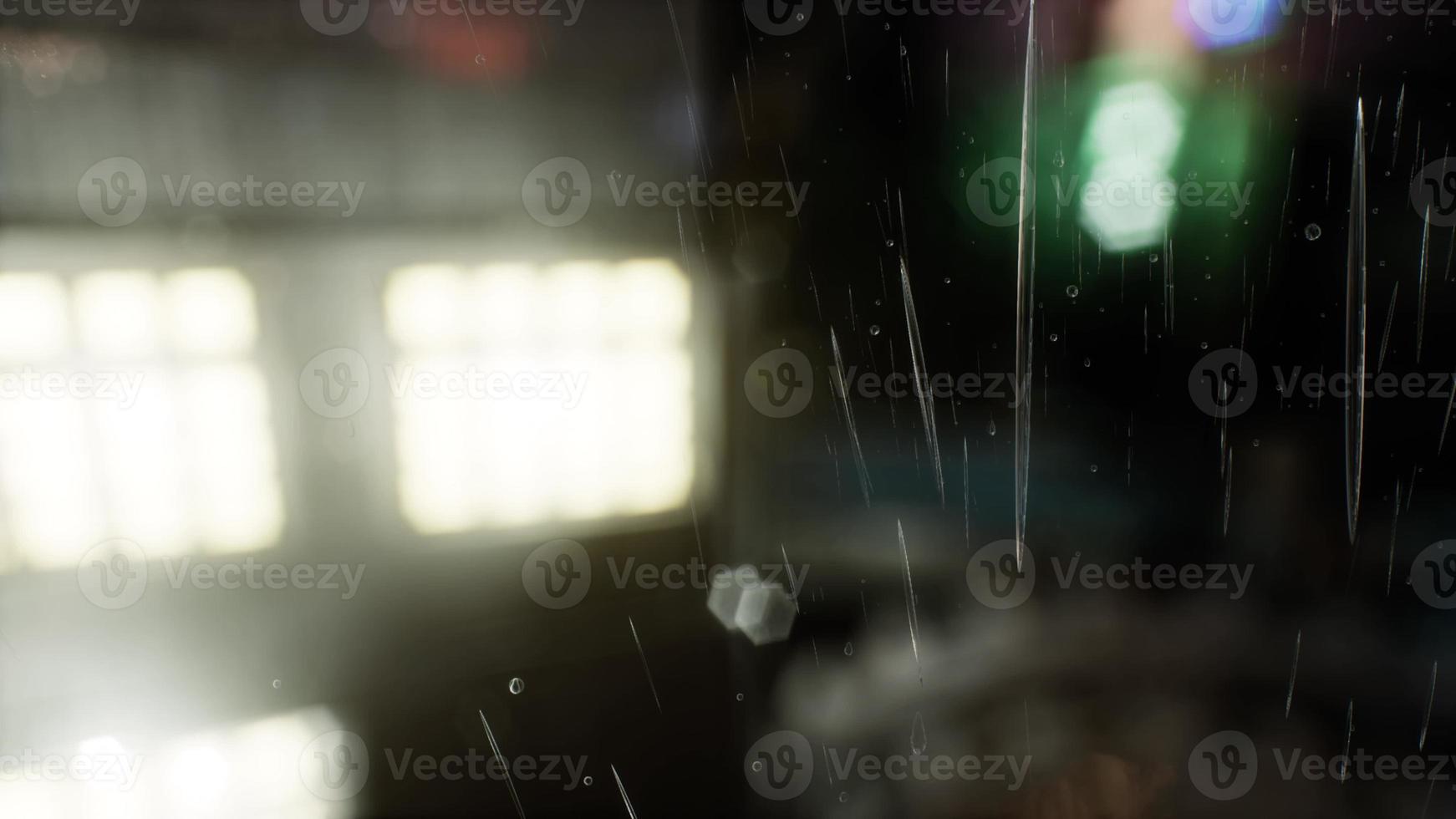 Urban Scene at Rainy Night photo